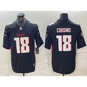 Mens Kids Youths Kirk Cousins Black Vapor Stitched Jersey